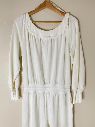 free people women oversized off the shoulder Jumpsuit cream size XS - Picture 7 of 20