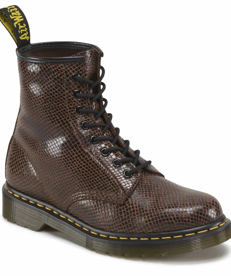 Dr. Martens 1460 Chaussures Bottines 8 Œillets 47 Marron Cuir Classique - Photo 1/4
