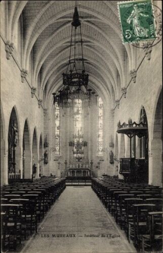 Ak Les Mureaux Yvelines, L'Eglise, Interior - 2861643 - Picture 1 of 2