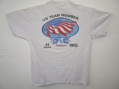 Vintage United States Surfing Federation Team Member T Shirt Large Gray