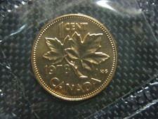 1978 Canadian Prooflike Penny ($0.01)