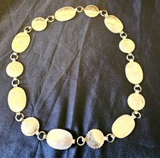 Vintage Concho Waist Belt Stainless Steel Southwestern Native American Style 32"