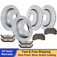 Front Rear Brake Rotors Ceramic Pads Fit 2010-11 Ford F-150 Discs Brakes 6 Lugs