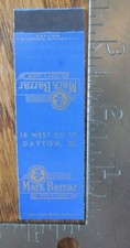 DAYTON, OHIO: MARK BARRAR MEN'S WEAR (1934-43 MIDGET MATCHBOOK MATCHCOVER) -F18