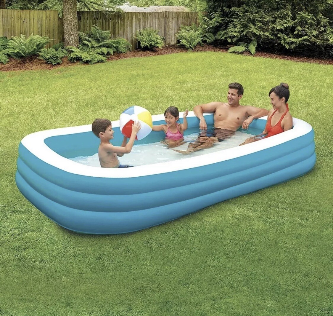 Rectangular Pool Play Day Inflatable Pools Play Day Blue 10 Ft