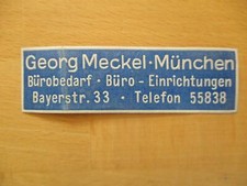 (9277) Reklamemarke - Bürobedarf Georg Meckel München