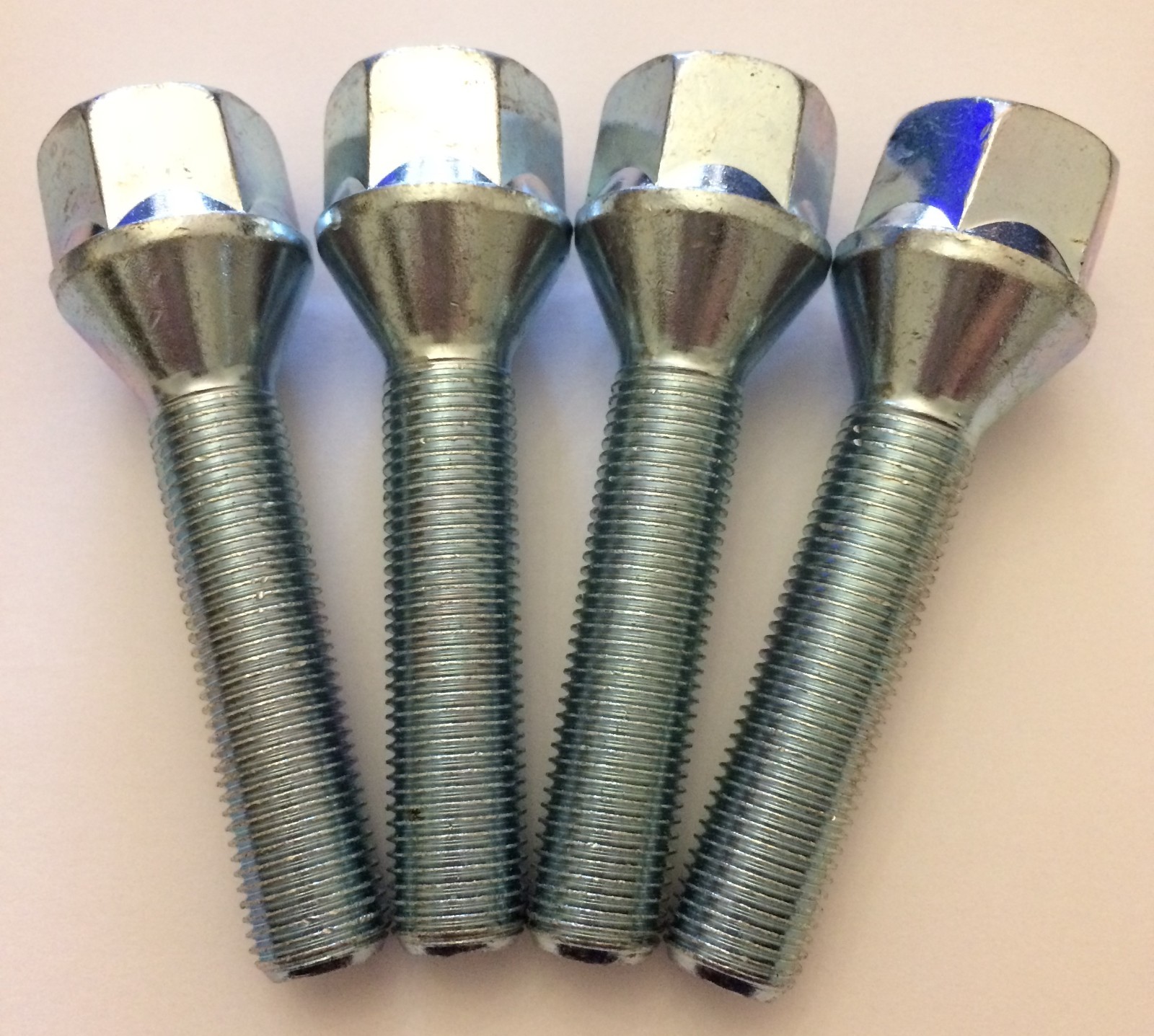 4 X M12X1 5 80mm LONG 55mm THREAD 60 DEGREE ALLOY WHEEL BOLTS FITS OPEL 