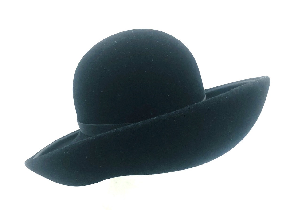 Bullocks Willshire Wynshire Millinery Luxuria Italy Black Vintage Wool Felt Hat Bullocks Willshire Wynshire Millinery Luxuria Italy Black  main image 4