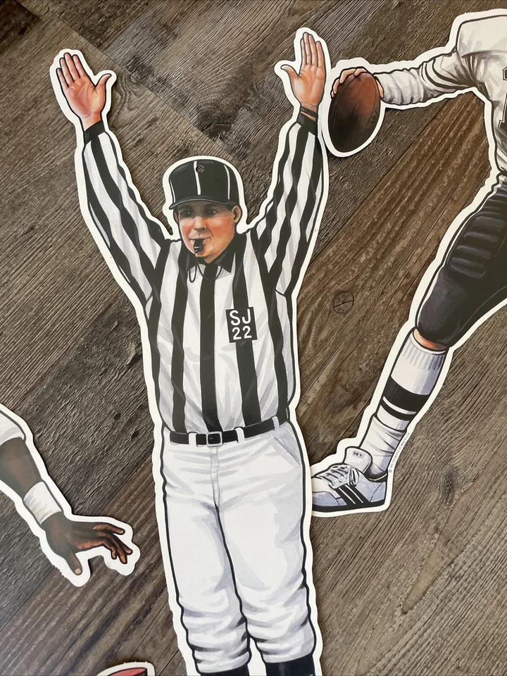 VTG 90s Football Player Cutouts Super Bowl Party Decor Beistle Co (Set of 4) - Image 3 of 4