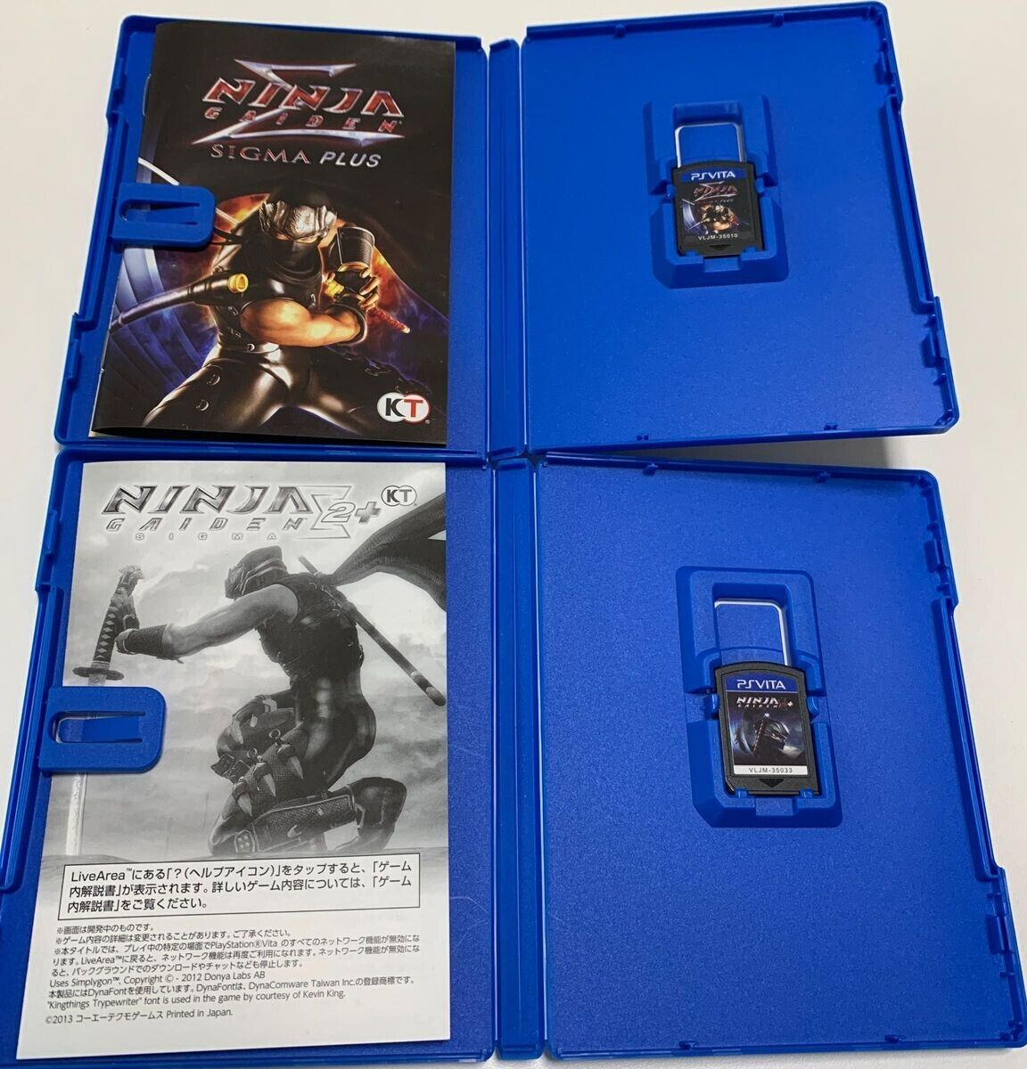 Ninja Gaiden Sigma Plus & 2 Σ2 Plus set Sony PS Vita PSV Japanese