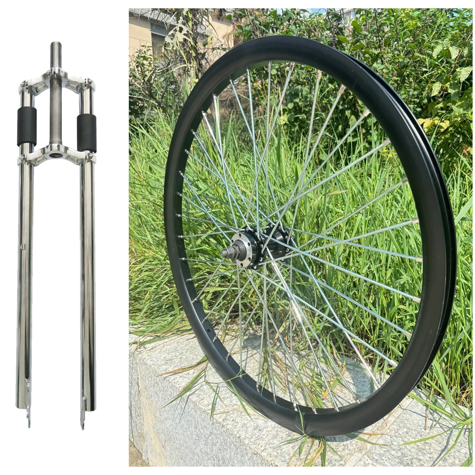 DONSP1986 26" Bicycle Fork, 1" Threaded (NON)Suspension w/ Mag/ Spoke Wheel Rim - Image 3 of 4