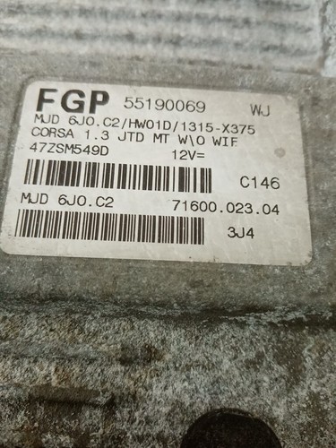 OPEL Corsa C 1,3 Diesel  Motorsteuergerät Motor Steuergerät  55190069 (21)