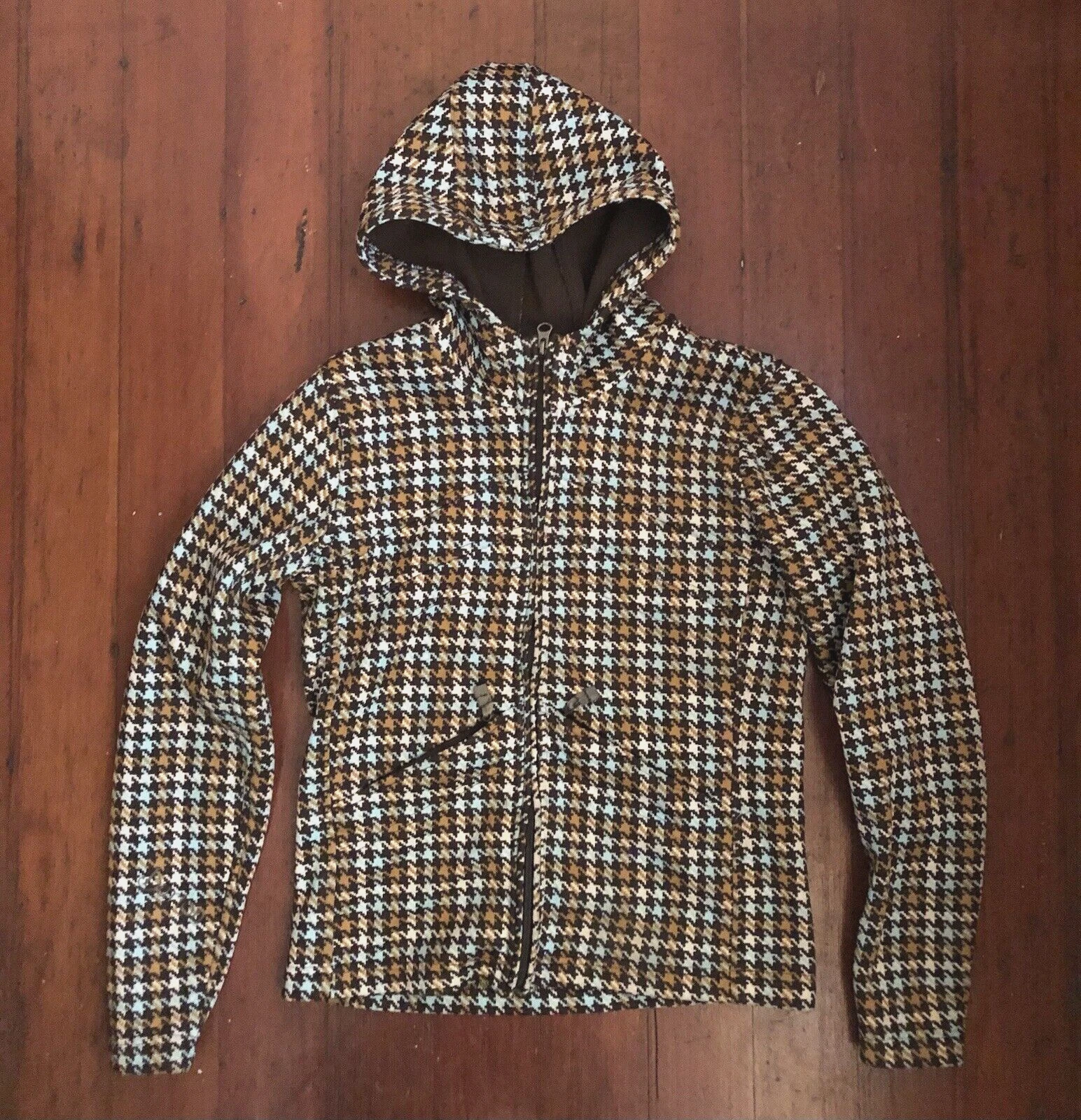 burton ski houndstooth fleece lined jacket