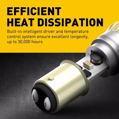 2X LED 1157 Bay15d Car Reverse Back Brake Stop Tail Light Bulb Canbus Error Free - Picture 5 of 8