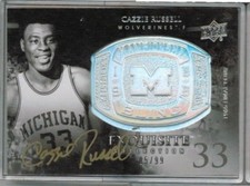 11/12 Upper Deck Exquisite Collection Cazzie Russell Auto #'ed 85/99