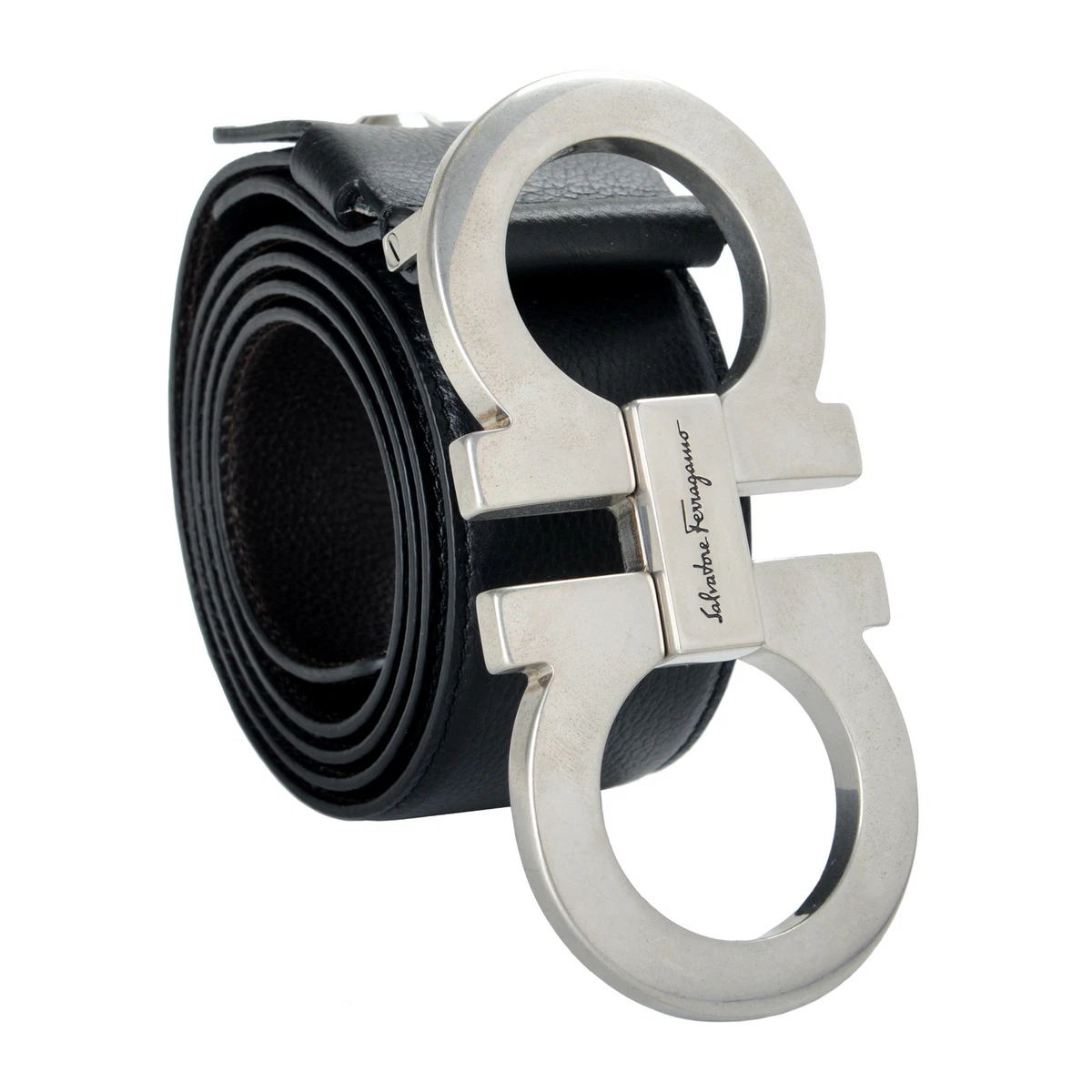 Salvatore Ferragamo Regular Belts Men Leather Black Black