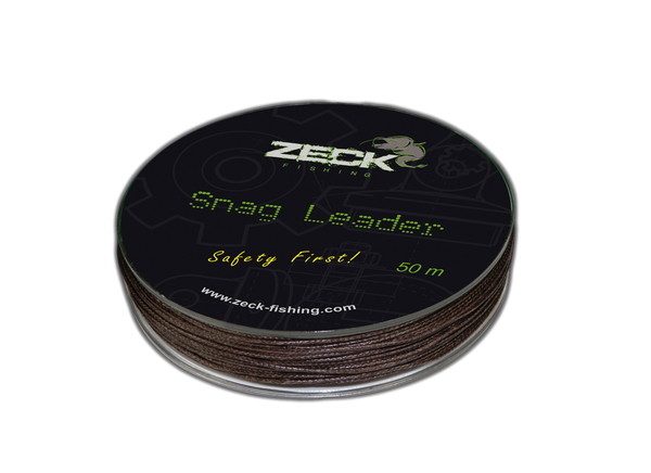 (0,30€/1M) Zeck Snag Leader 50M 0,90Mm 113Kg Schlagschnur Zum Welsangeln-image