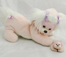 Vtg Puppy Surprise Pink Plush Stuffed Dog Toy 8785 Hasbro 1993 1 Puppy Baby