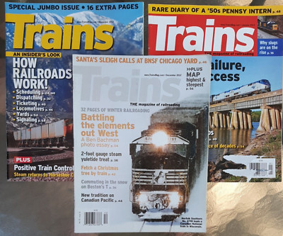 Trains Magazine 3 Issues 2012-13 Railroad Locomotive Rail Train History Nov-Jan