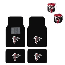 NEW NFL ATLANTA FALCONS Car Carpet 4PC Floor Mats & 2PC HANG AIR FRESHENERS