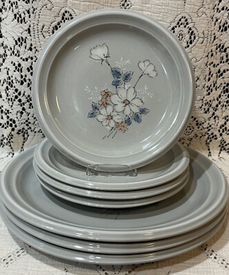 STONEWARE DINNER PLATES ENGLISH MORNING FLOWER Home Beautiful Floral Dishes