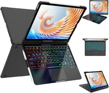 Touchpad 360° Rotate Keyboard Case Cover For iPad 7/8/9/10th Air 5/4 Pro 11 12.9
