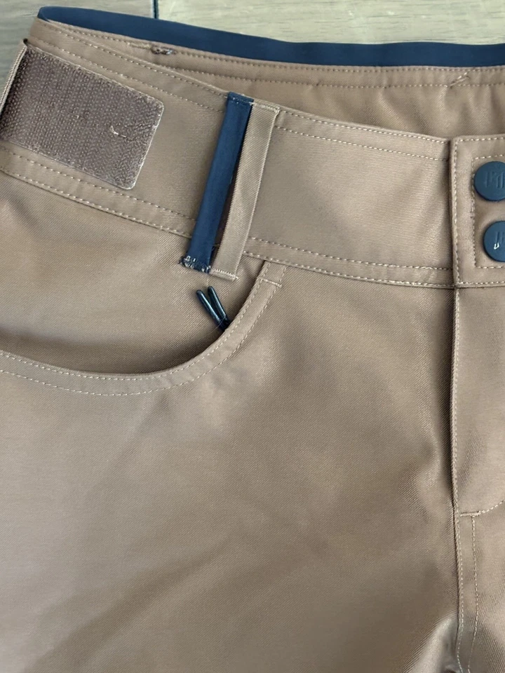 Pantalones de invierno Holden para mujer ajustados snowboard esquí, marrón camel oscuro, pequeños Foto 4 de 4