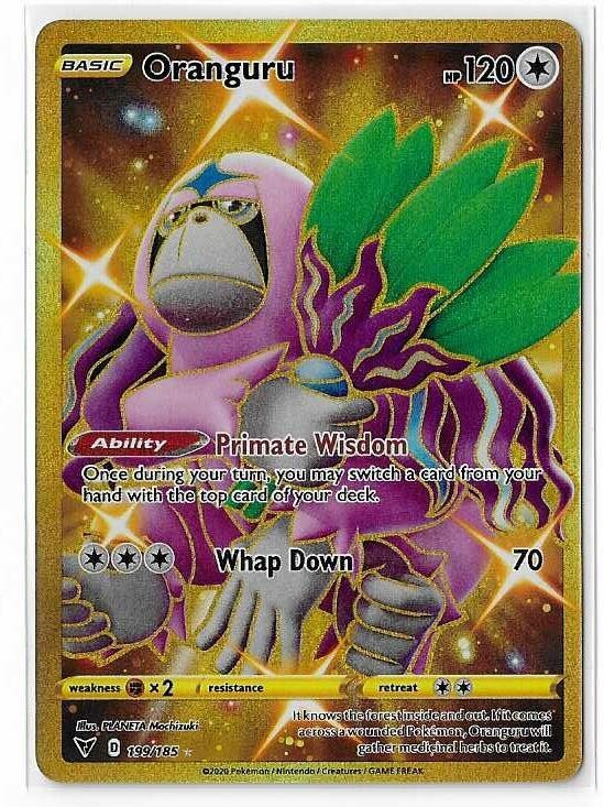 Oranguru - 199/185 - Pokemon Vivid Voltage Sword & Shield Secret Rare Card NM