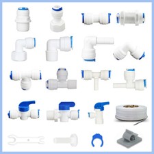 1/4 3/8 Push Fit Tube Fitting Tee Elbow Quick...