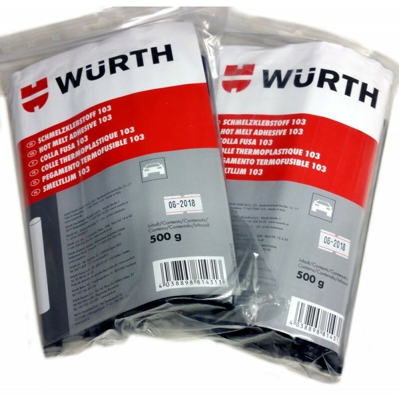 Colle noire Wurth 1 Kg pour rénover les carrosseries auto grêlées