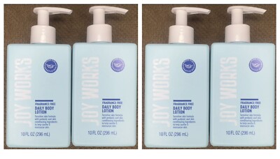 [Lot of 4] Joy Works Daily Body Lotion 10oz ea, Sensitive Skin Fragrance Free  