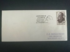 FRANCE PREMIER JOUR FDC YVERT 1217 JEAN JAURES POLITICIEN 50F CASTRES TARN 1959