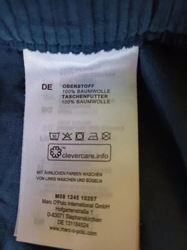 Pantalones sueltos Marc O'polo azul pana claro talla M Foto 4 de 4