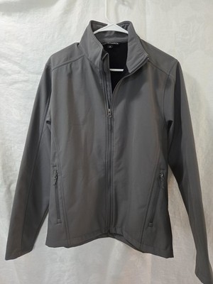 Port Authority Men's  Long Sleeve Size Small  Gray Full Zip  Mock Neck