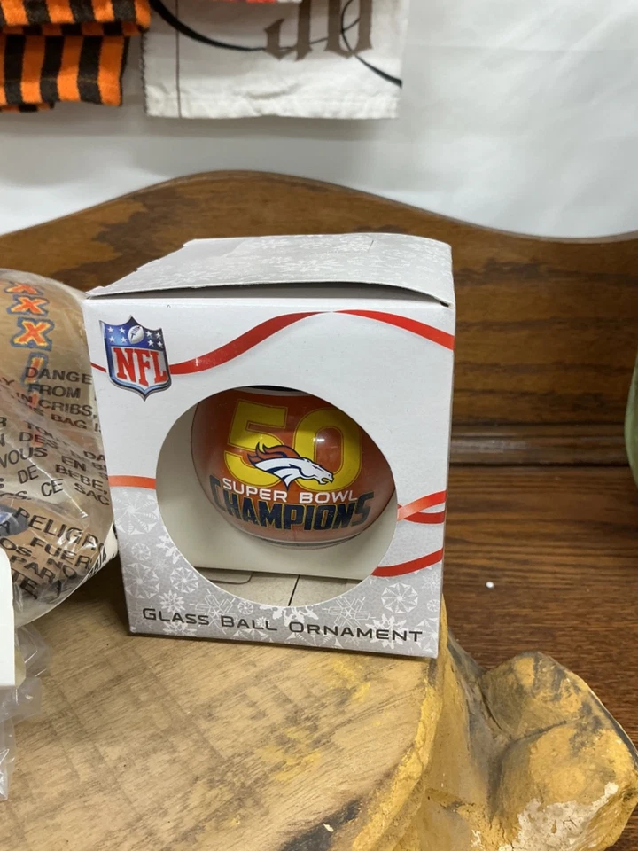NUEVO NFL DENVER BRONCOS Lote de 3 Sombrero, Prendedor y Adorno Super Bowl - SUPER BOWL 50 Foto 4 de 4