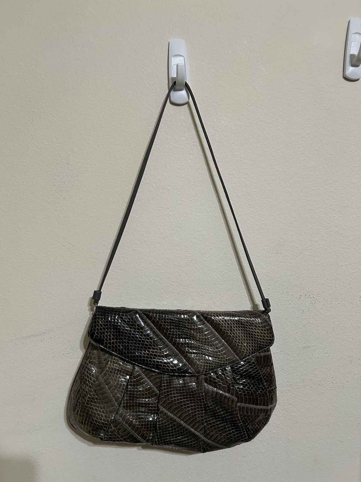 Vintage Original By Caprice Python Handbag With R… - image 2