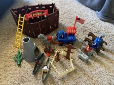 Indians Teepee ,Cowboys Horses Fort