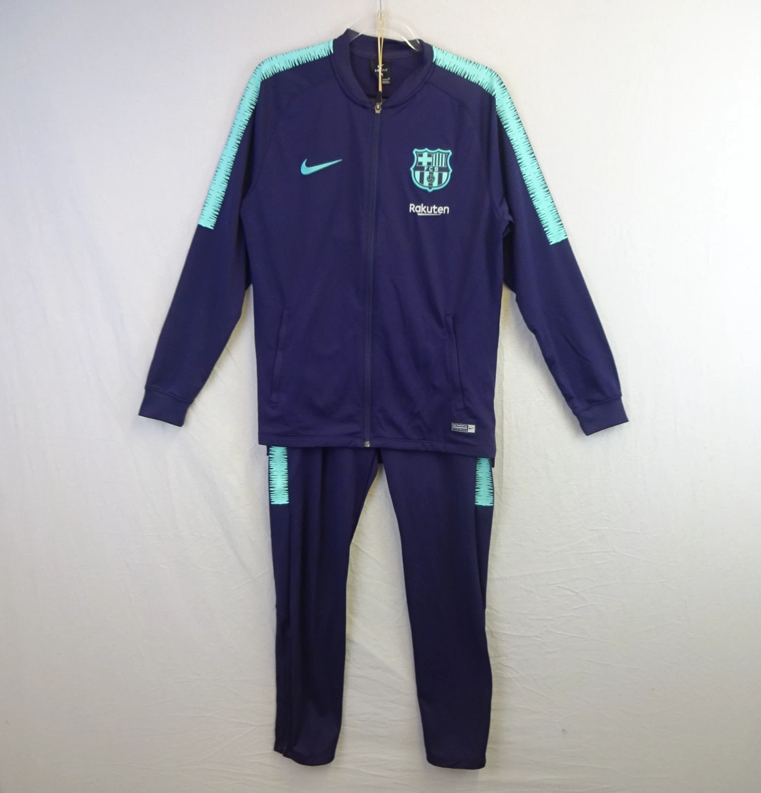 Nike Barcelona Football Tracksuit Men's Medium Track Jacket & Trousers