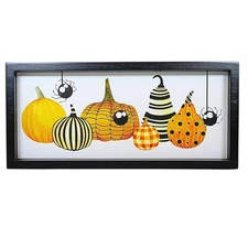 Transpac Hocus Pocus Wall Art Decor Pumpkins Spiders Cobweb