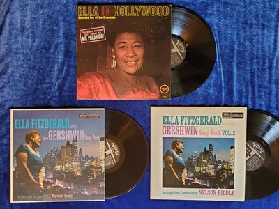 Lot Of 3 Orig Ella Fitzgerald Verve Lps Gershwin Songbook Vol 1 & 2 In Hollywood
