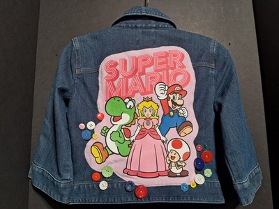  Super Mario Princess Peach  Loft  Kids Denim Jacket Personalized Size Xs