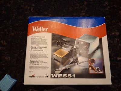 Weller WES51 Soldering Station and PES51 Iron, Working, Stand, Clean