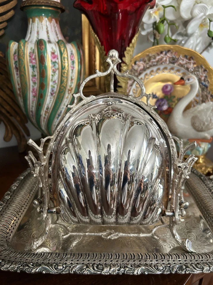 Antigua caja de galletas Staniforth plegable triple inglesa de Fenton Brothers Foto 2 de 4