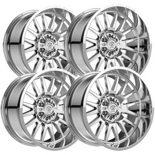Set Of 4 Edge Off-road 305c 20x10 5x55x5.5 -12mm Chrome Wheels Rims