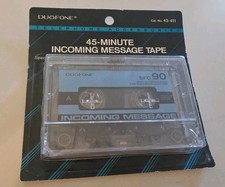NOS Duofone 45-MINUTE INCOMING MESSAGE TAPE Cassette Answering Machine 43-411