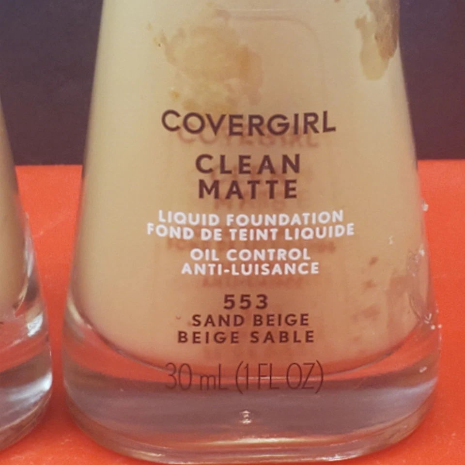 Covergirl Clean Matte Liquid Foundation Sens. Skin #553 SAND BEIGE 1 Fl Oz 2-PK - Image 2 of 4
