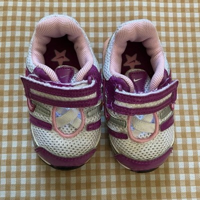 Vintage Nike Shox Pink Gray Hook & Loop Baby Sneakers Mesh Logo Low Top Sz 3 US