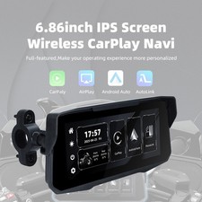 6.86 IPS Touch Screen Wireless CarPlay Android Auto Motorcycle GPS Navi TPMS