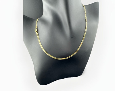 14K Yellow Gold Cuban Link Chain Necklace 2.58mm 16in ~ 4 Grams | eBay