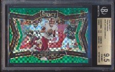 2024 PANINI SELECT JAYDEN DANIELS #476 FIELD LEVEL GREEN PRIZM ROOKIE /5 BGS 9.5